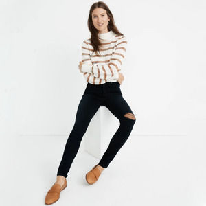 Madewell 10 High Rise Skinny Jeans Macalester Wash Knee Rip Edition Size 29